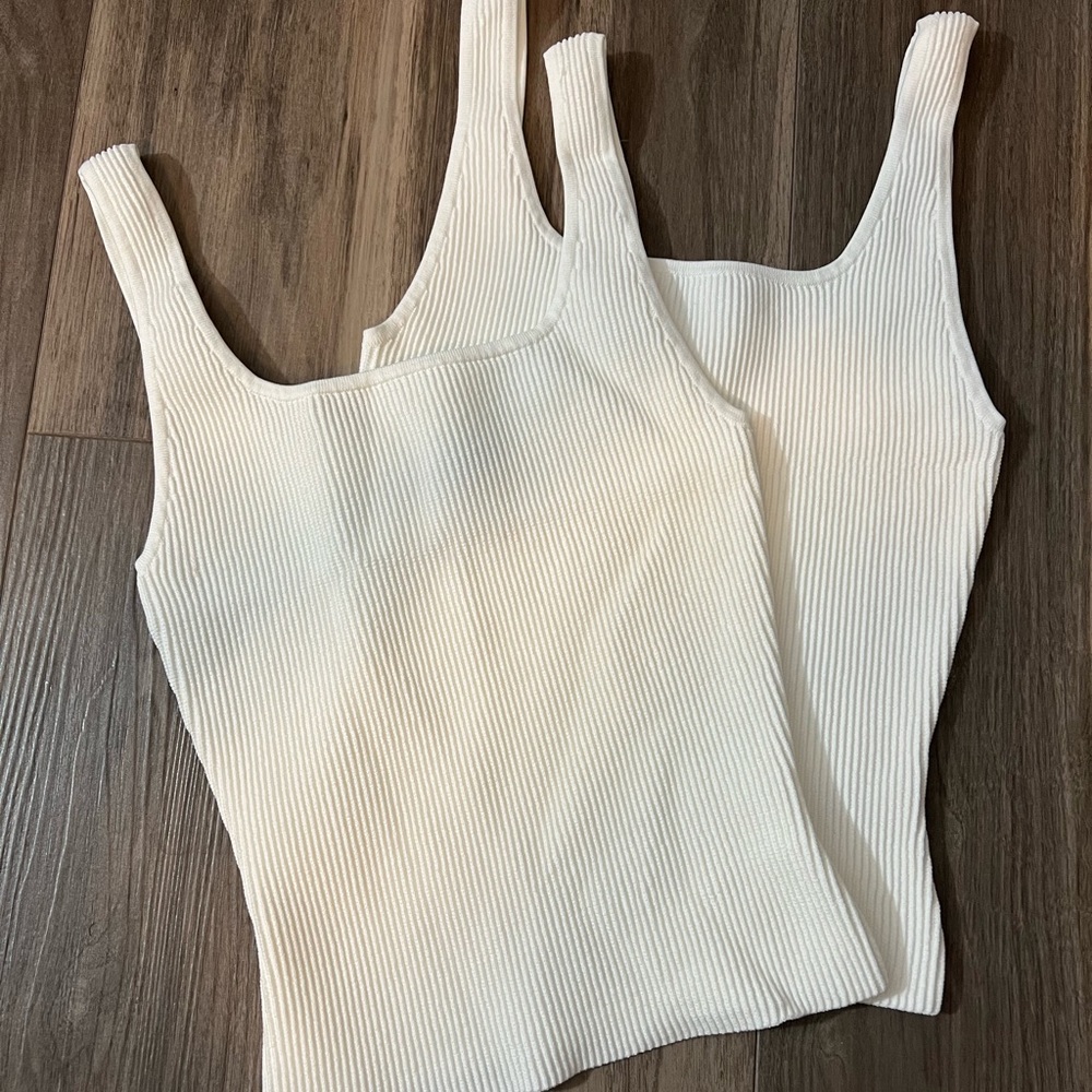 Aritzia Babaton Sculpt Knit Waist Length Tank Top